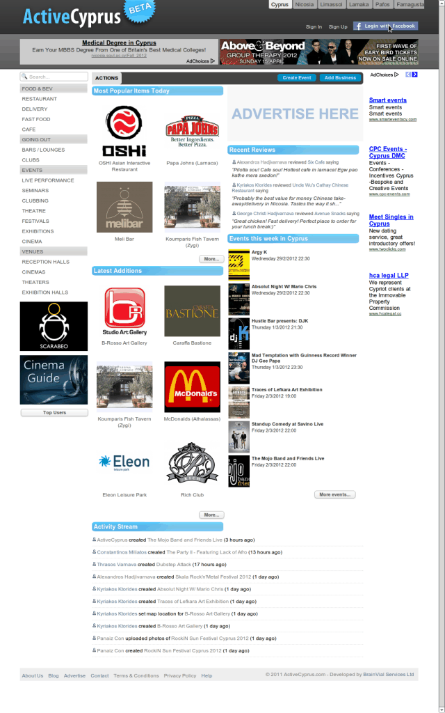activecyprus.com screenshot